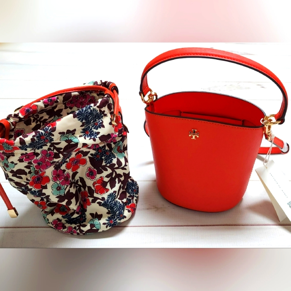 NWT Tory Burch Emerson Mini Bucket Bag Crossbody Shoulder bag - Picture 10 of 14